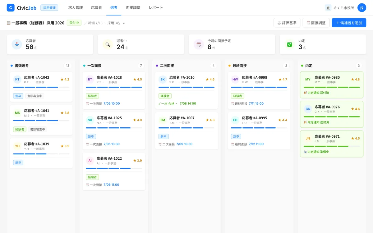 公共機関向け 採用管理プラットフォーム screenshot 3