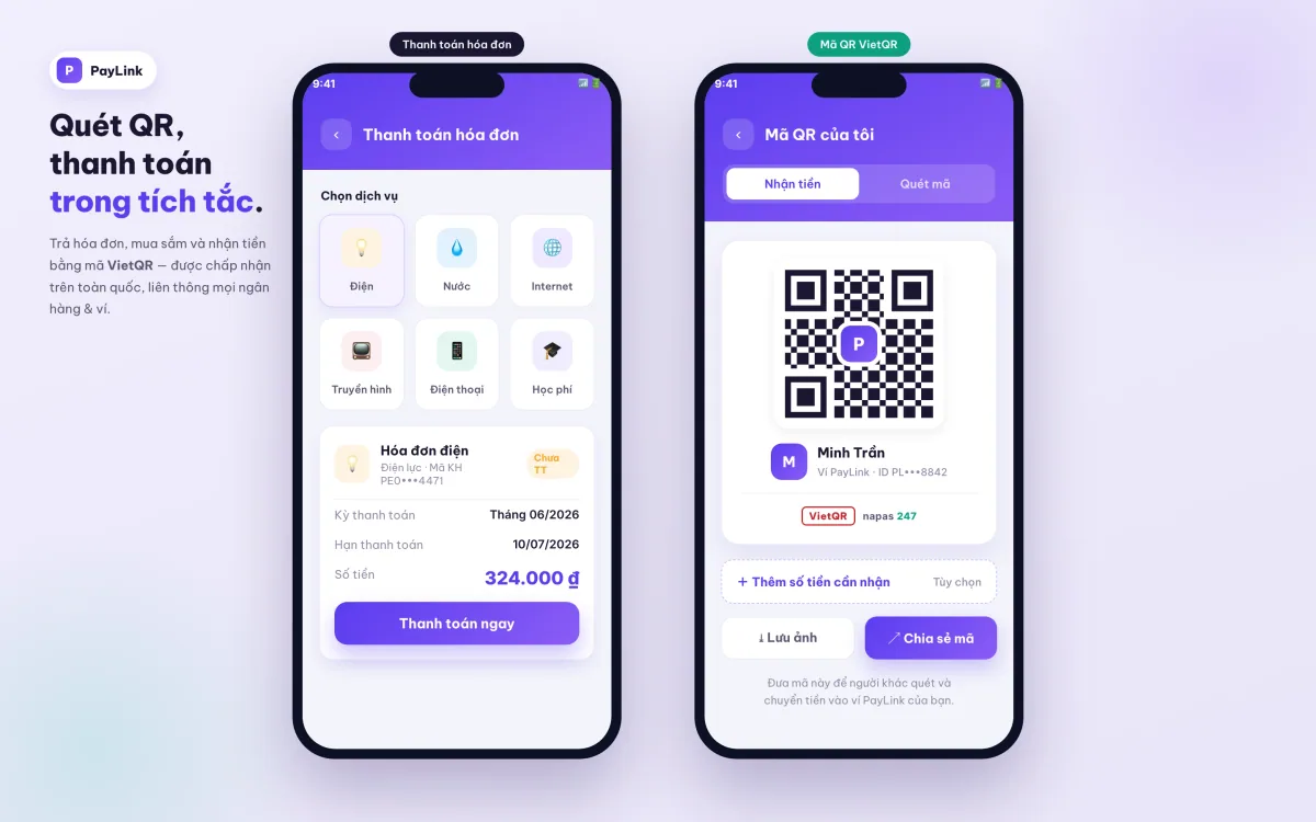 PayLink — Hệ sinh thái tài chính số (Mobile Money) screenshot 3